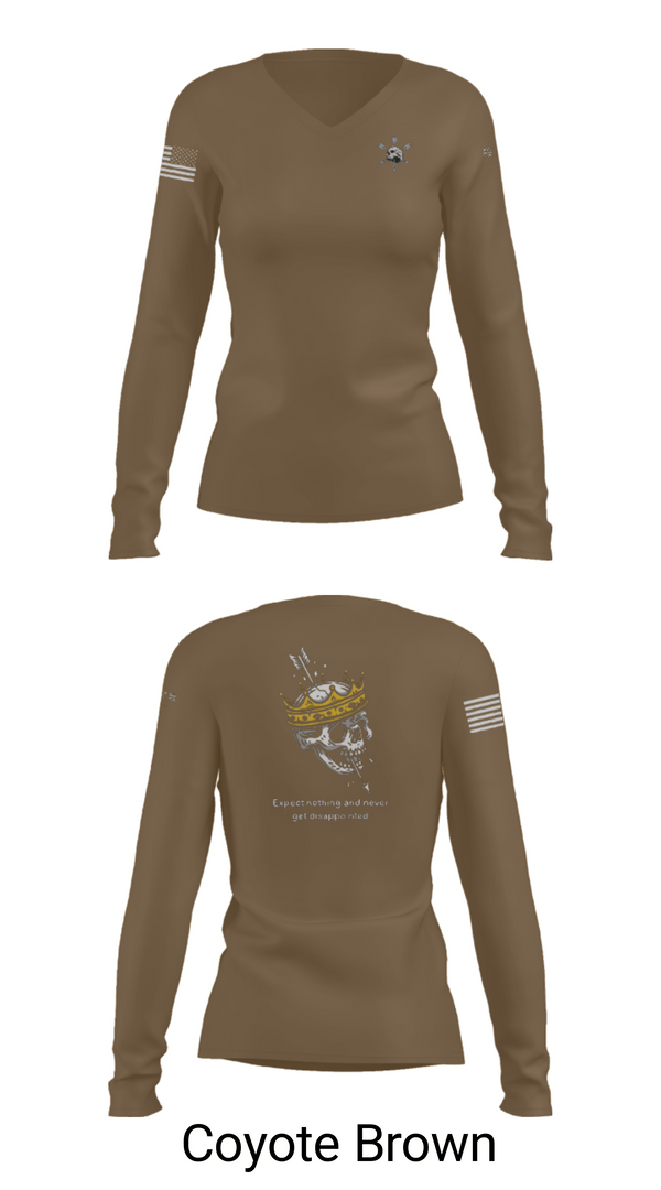 Women's Long Sleeve Vneck Shirt, 8th esb, Marines, Teamtime, Team time, sublimation, custom sports apparel, team uniforms, spirit wear, spiritwear, sports uniforms, custom shirts, team store, custom team store, fundraiser sports, apparel fundraiser