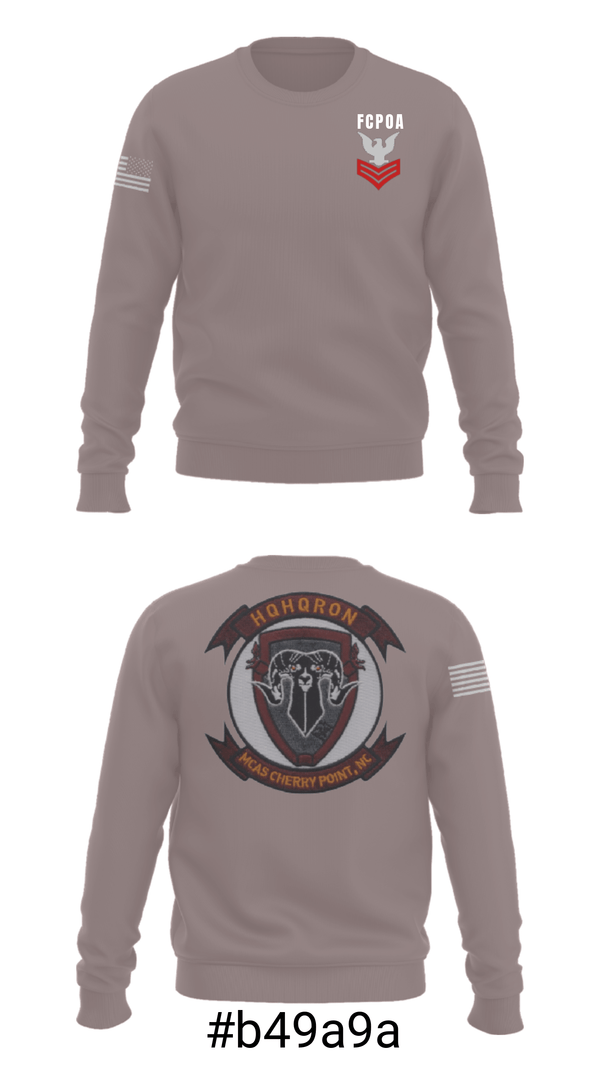 Crew Neck Sweatshirt, MCAS CHERRY POINT. H&HS, Navy, Teamtime, Team time, sublimation, custom sports apparel, team uniforms, spirit wear, spiritwear, sports uniforms, custom shirts, team store, custom team store, fundraiser sports, apparel fundraiser