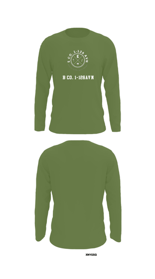 Long Sleeve Performance Shirt, B Co. 1-126AVN, Army, Teamtime, Team time, sublimation, custom sports apparel, team uniforms, spirit wear, spiritwear, sports uniforms, custom shirts, team store, custom team store, fundraiser sports, apparel fundraiser