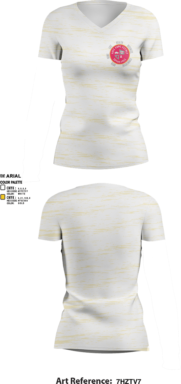 Womens Short Sleeve Vneck Shirt, Abel Aung Agency Inc, , Teamtime, Team time, sublimation, custom sports apparel, team uniforms, spirit wear, spiritwear, sports uniforms, custom shirts, team store, custom team store, fundraiser sports, apparel fundraiser