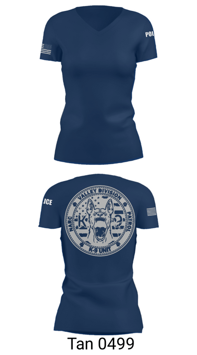 VALLEY K9 75951631 Women's Short Sleeve V-neck Shirt - 65