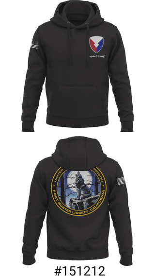 Hoodie, USAG Fort Hunter Liggett, Army, Teamtime, Team time, sublimation, custom sports apparel, team uniforms, spirit wear, spiritwear, sports uniforms, custom shirts, team store, custom team store, fundraiser sports, apparel fundraiser