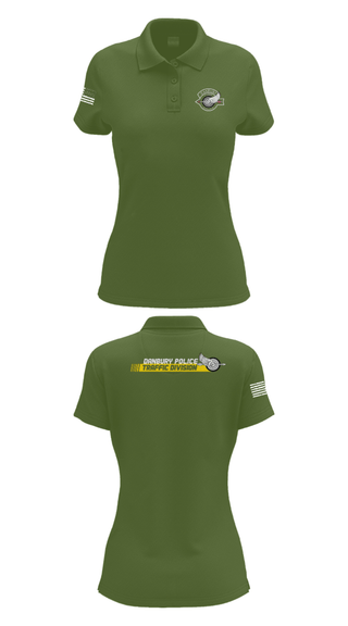 Womens Short Sleeve Performance Polo, Danbury Police Traffic Unit, Police, Teamtime, Team time, sublimation, custom sports apparel, team uniforms, spirit wear, spiritwear, sports uniforms, custom shirts, team store, custom team store, fundraiser sports, apparel fundraiser
