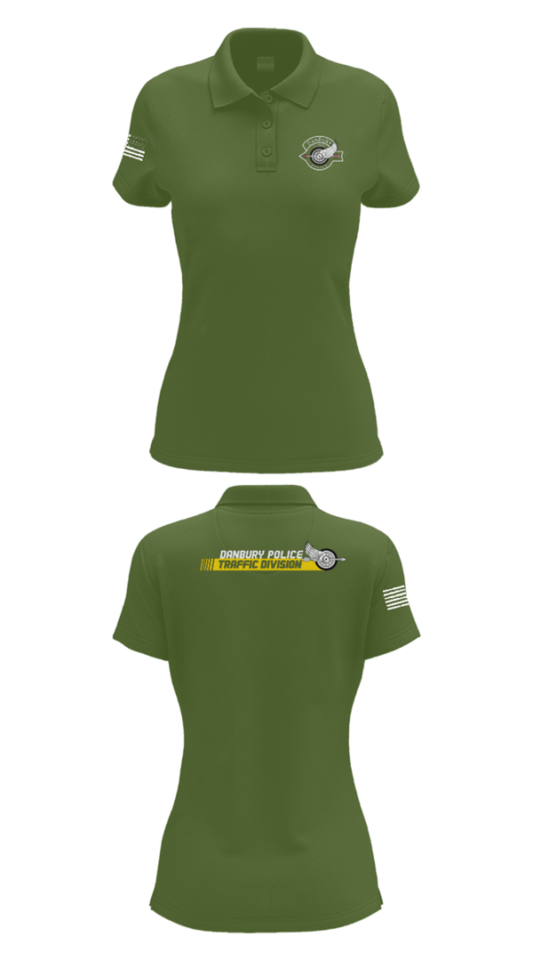 Womens Short Sleeve Performance Polo, Danbury Police Traffic Unit, Police, Teamtime, Team time, sublimation, custom sports apparel, team uniforms, spirit wear, spiritwear, sports uniforms, custom shirts, team store, custom team store, fundraiser sports, apparel fundraiser