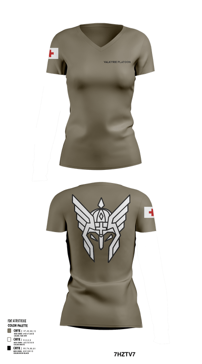 Evac PLT, RSS, 2CR 13991169 Women's Short Sleeve V-neck Shirt - 118