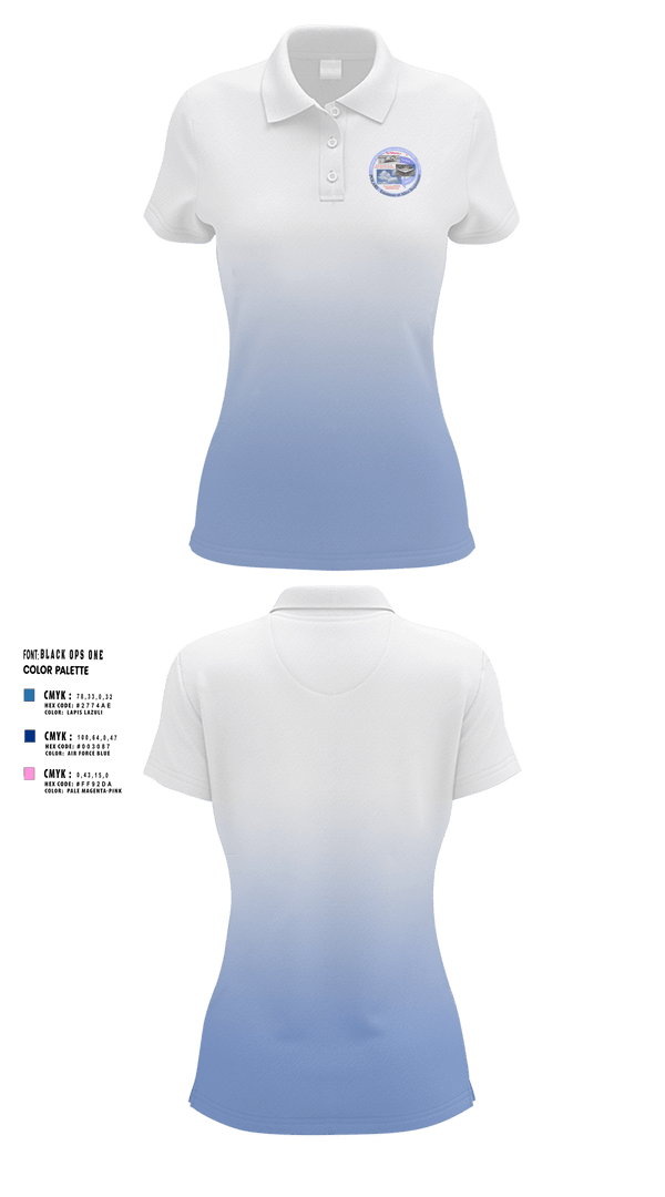 Womens Short Sleeve Performance Polo, POLARS, Air Force, Teamtime, Team time, sublimation, custom sports apparel, team uniforms, spirit wear, spiritwear, sports uniforms, custom shirts, team store, custom team store, fundraiser sports, apparel fundraiser