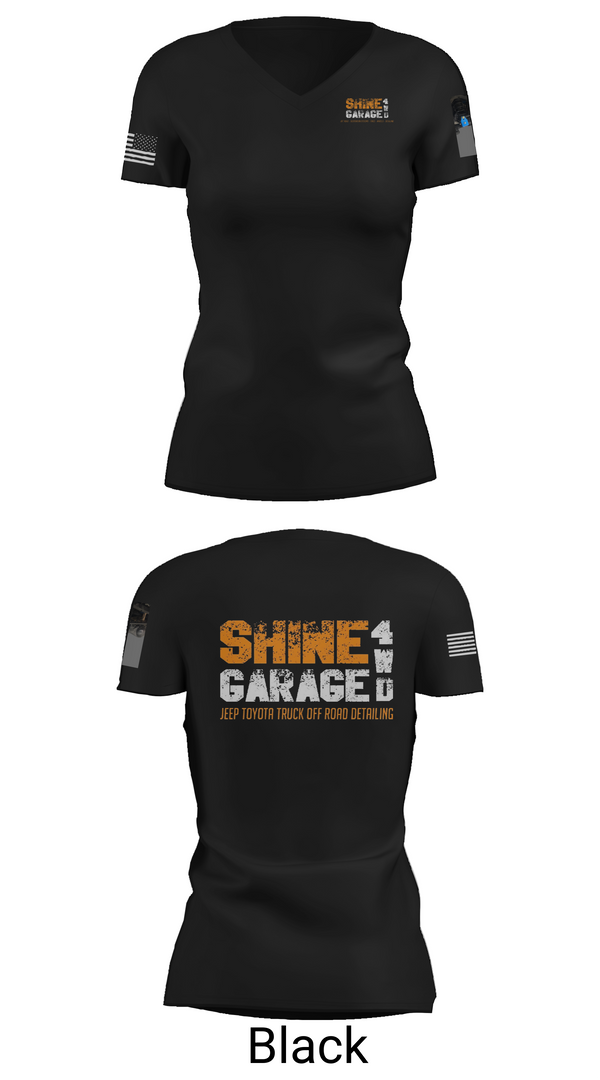 Womens Short Sleeve Vneck Shirt, Shine garage 4wd, , Teamtime, Team time, sublimation, custom sports apparel, team uniforms, spirit wear, spiritwear, sports uniforms, custom shirts, team store, custom team store, fundraiser sports, apparel fundraiser