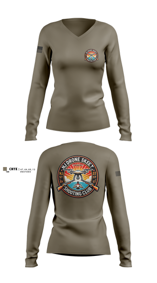 Womens Long Sleeve Vneck Shirt, New Jersey State Police, Police, Teamtime, Team time, sublimation, custom sports apparel, team uniforms, spirit wear, spiritwear, sports uniforms, custom shirts, team store, custom team store, fundraiser sports, apparel fundraiser