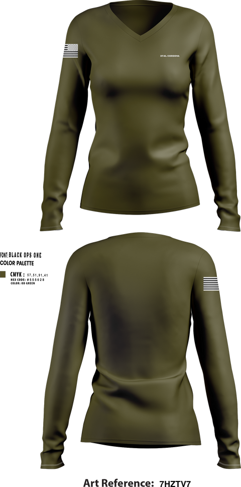 Womens Long Sleeve Vneck Shirt, , Army, Teamtime, Team time, sublimation, custom sports apparel, team uniforms, spirit wear, spiritwear, sports uniforms, custom shirts, team store, custom team store, fundraiser sports, apparel fundraiser