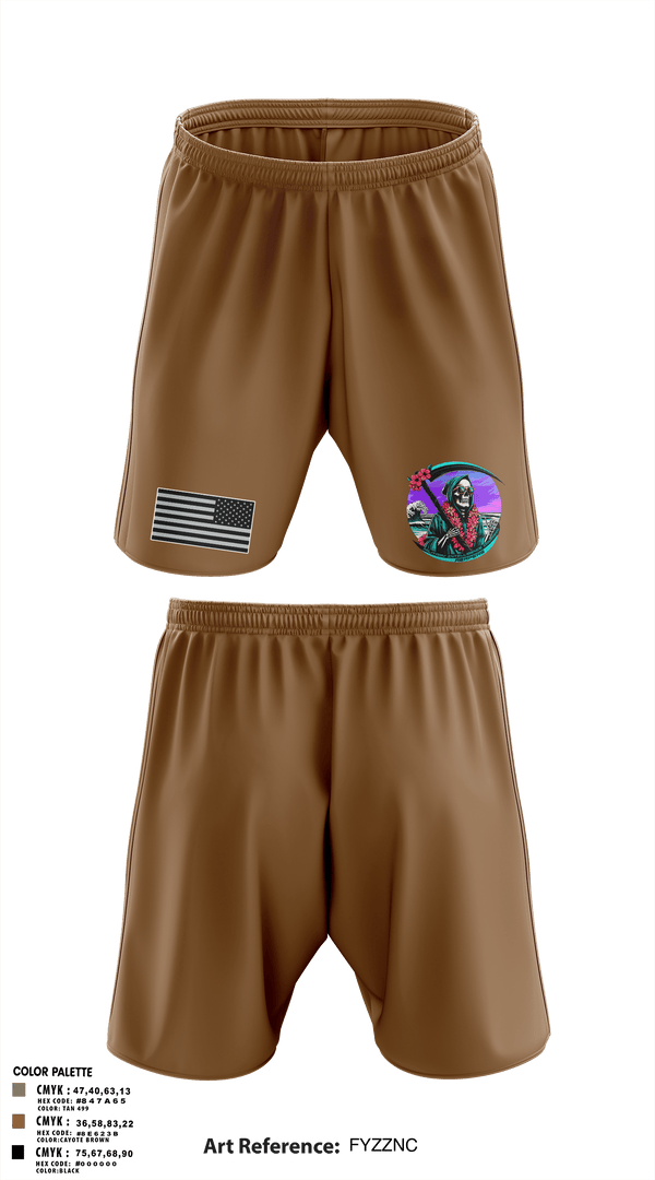 Athletic Shorts With Pockets, REAPERS, FT SHAFTER, , Teamtime, Team time, sublimation, custom sports apparel, team uniforms, spirit wear, spiritwear, sports uniforms, custom shirts, team store, custom team store, fundraiser sports, apparel fundraiser