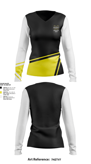 Womens Long Sleeve Vneck Shirt, Montour High School Band, Spirit Store, Teamtime, Team time, sublimation, custom sports apparel, team uniforms, spirit wear, spiritwear, sports uniforms, custom shirts, team store, custom team store, fundraiser sports, apparel fundraiser