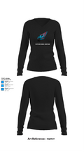 Piute High School Wrestling 66905850 Women's Long Sleeve V-neck Shirt -1 34