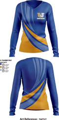 FalconKnights 34036370 Women's Long Sleeve V-neck Shirt -1 1