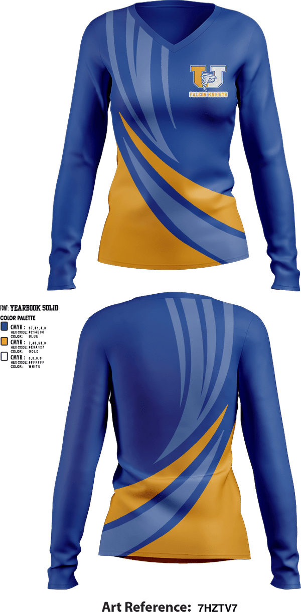 Womens Long Sleeve Vneck Shirt 1, FalconKnights, Cheer, Teamtime, Team time, sublimation, custom sports apparel, team uniforms, spirit wear, spiritwear, sports uniforms, custom shirts, team store, custom team store, fundraiser sports, apparel fundraiser
