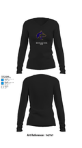 Marsing High School Cheer 8568525 Women's Long Sleeve V-neck Shirt - 34