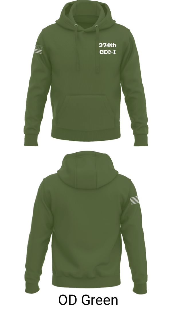 Hoodie, 374th CEC-I, Army, Teamtime, Team time, sublimation, custom sports apparel, team uniforms, spirit wear, spiritwear, sports uniforms, custom shirts, team store, custom team store, fundraiser sports, apparel fundraiser