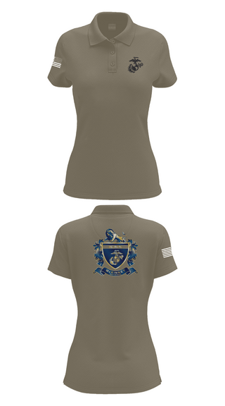 Womens Short Sleeve Performance Polo, MHS MCJROTC, Marines, Teamtime, Team time, sublimation, custom sports apparel, team uniforms, spirit wear, spiritwear, sports uniforms, custom shirts, team store, custom team store, fundraiser sports, apparel fundraiser