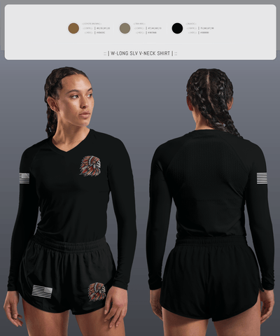Comanche Squad 4858933 Women's Long Sleeve V-neck Shirt -1 6