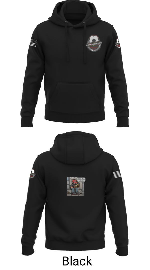 Hoodie, Condominio FC, Men's Soccer, Teamtime, Team time, sublimation, custom sports apparel, team uniforms, spirit wear, spiritwear, sports uniforms, custom shirts, team store, custom team store, fundraiser sports, apparel fundraiser