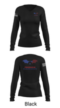 FREEDOM WILDLIFE EXPERTS 87096730 Women's Long Sleeve V-neck Shirt - 35