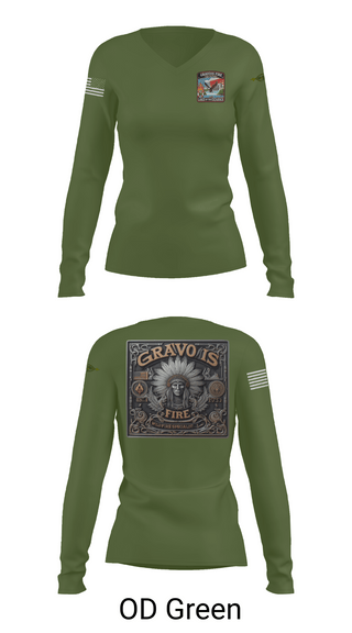 Womens Long Sleeve Vneck Shirt, Gravois Fire Special Operations, Fire Department, Teamtime, Team time, sublimation, custom sports apparel, team uniforms, spirit wear, spiritwear, sports uniforms, custom shirts, team store, custom team store, fundraiser sports, apparel fundraiser