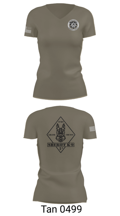 GCSO K9 19813935 Women's Short Sleeve V-neck Shirt - 65