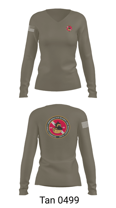 SCSO USART 10986438 Women's Long Sleeve V-neck Shirt - 73