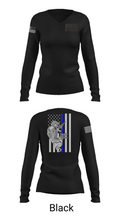 904th MP Det Military Working Dog 45495596 Women's Long Sleeve V-neck Shirt - 37