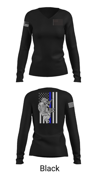Womens Long Sleeve Vneck Shirt, 904th MP Det Military Working Dog, Army, Teamtime, Team time, sublimation, custom sports apparel, team uniforms, spirit wear, spiritwear, sports uniforms, custom shirts, team store, custom team store, fundraiser sports, apparel fundraiser