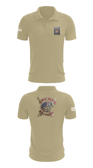 Short Sleeve Performance Polo, Archer Battery 2-2 FA, Army, Teamtime, Team time, sublimation, custom sports apparel, team uniforms, spirit wear, spiritwear, sports uniforms, custom shirts, team store, custom team store, fundraiser sports, apparel fundraiser