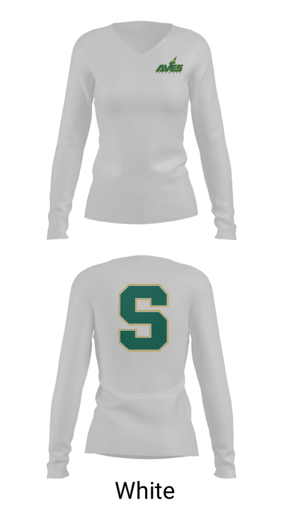 Sycamore Junior High School Lacrosse 19327462 Women's Long Sleeve V-neck Shirt - 6