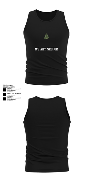 Tank Top, MS ADT SECFOR, Army, Teamtime, Team time, sublimation, custom sports apparel, team uniforms, spirit wear, spiritwear, sports uniforms, custom shirts, team store, custom team store, fundraiser sports, apparel fundraiser