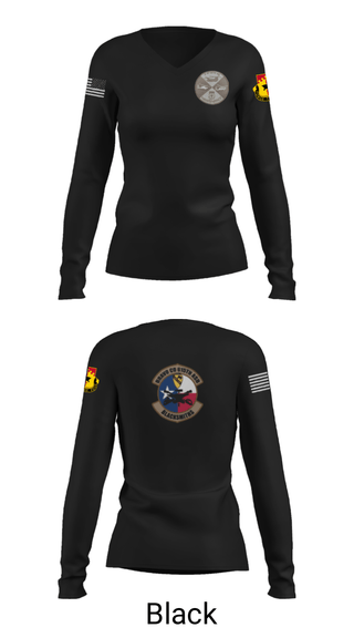 Womens Long Sleeve Vneck Shirt, B Co 615th ASB - Tangos, Army, Teamtime, Team time, sublimation, custom sports apparel, team uniforms, spirit wear, spiritwear, sports uniforms, custom shirts, team store, custom team store, fundraiser sports, apparel fundraiser