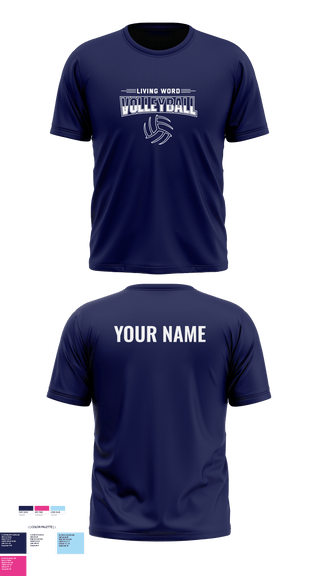 Short Sleeve Performance Shirt, Living Word Academy Volleyball, Women's Volleyball, Teamtime, Team time, sublimation, custom sports apparel, team uniforms, spirit wear, spiritwear, sports uniforms, custom shirts, team store, custom team store, fundraiser sports, apparel fundraiser