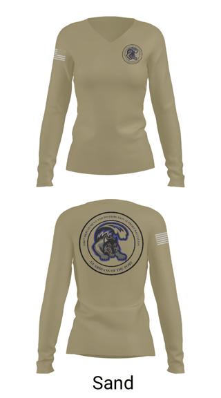 Womens Long Sleeve Vneck Shirt, 1184th DDSB, Army, Teamtime, Team time, sublimation, custom sports apparel, team uniforms, spirit wear, spiritwear, sports uniforms, custom shirts, team store, custom team store, fundraiser sports, apparel fundraiser
