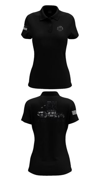 Womens Short Sleeve Performance Polo, B Co. 1-126AVN, Army, Teamtime, Team time, sublimation, custom sports apparel, team uniforms, spirit wear, spiritwear, sports uniforms, custom shirts, team store, custom team store, fundraiser sports, apparel fundraiser