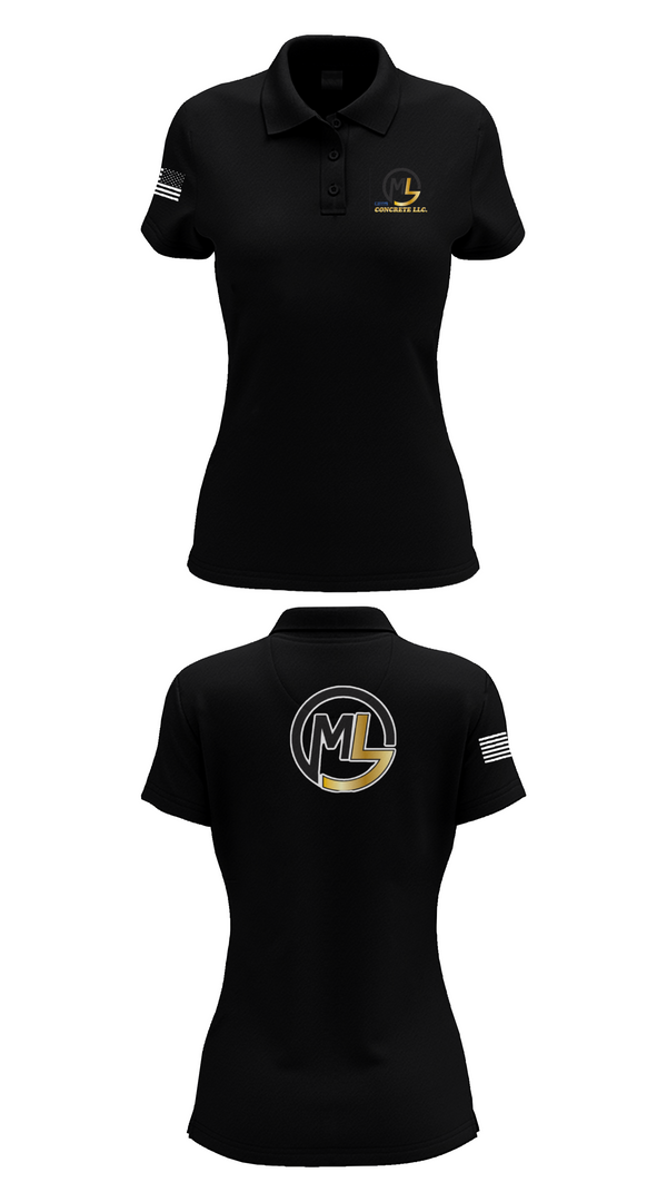 Womens Short Sleeve Performance Polo, ML concrete Llc, , Teamtime, Team time, sublimation, custom sports apparel, team uniforms, spirit wear, spiritwear, sports uniforms, custom shirts, team store, custom team store, fundraiser sports, apparel fundraiser