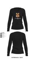 4/9 Field Artillery 56 Command (Pershing) 34975025 Women's Long Sleeve V-neck Shirt - 21