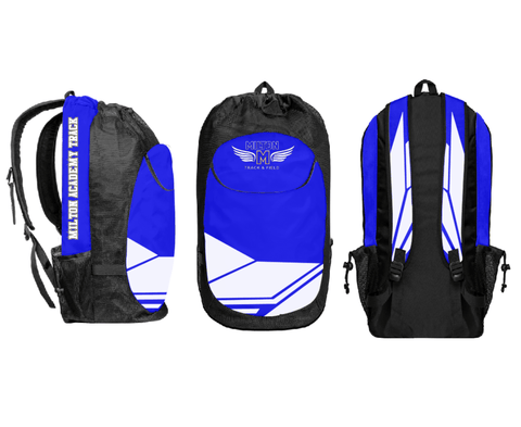 Gear Bag, Milton Academy Track, Track & Field, Teamtime, Team time, sublimation, custom sports apparel, team uniforms, spirit wear, spiritwear, sports uniforms, custom shirts, team store, custom team store, fundraiser sports, apparel fundraiser