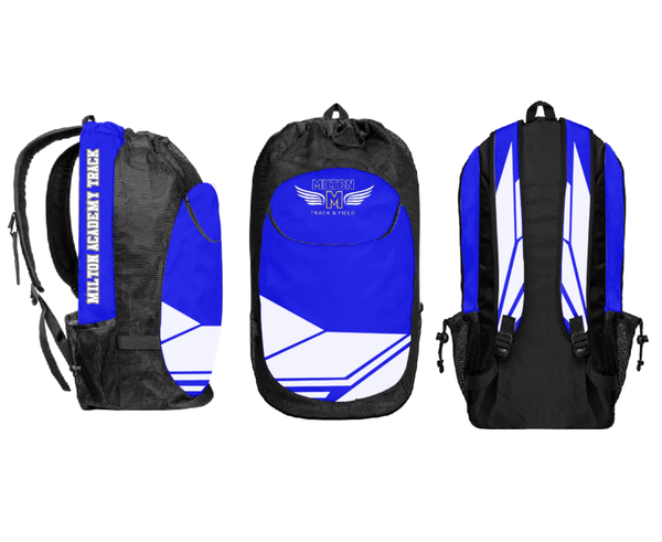 Gear Bag, Milton Academy Track, Track & Field, Teamtime, Team time, sublimation, custom sports apparel, team uniforms, spirit wear, spiritwear, sports uniforms, custom shirts, team store, custom team store, fundraiser sports, apparel fundraiser