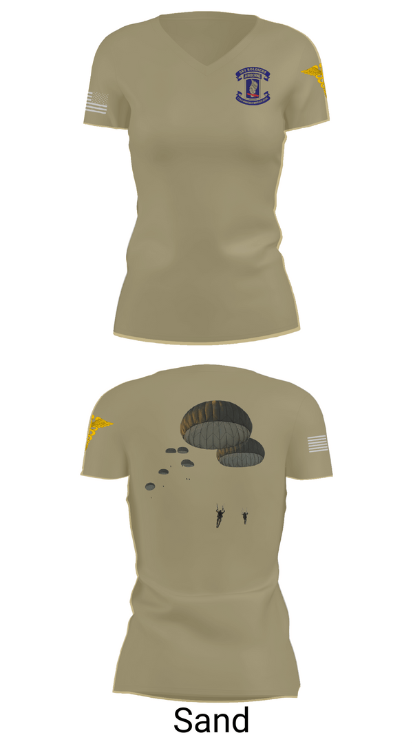 Womens Short Sleeve Vneck Shirt, 173rd Airborne Division, Army, Teamtime, Team time, sublimation, custom sports apparel, team uniforms, spirit wear, spiritwear, sports uniforms, custom shirts, team store, custom team store, fundraiser sports, apparel fundraiser
