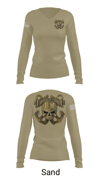 Women's Long Sleeve Vneck Shirt, DB, Navy, Teamtime, Team time, sublimation, custom sports apparel, team uniforms, spirit wear, spiritwear, sports uniforms, custom shirts, team store, custom team store, fundraiser sports, apparel fundraiser