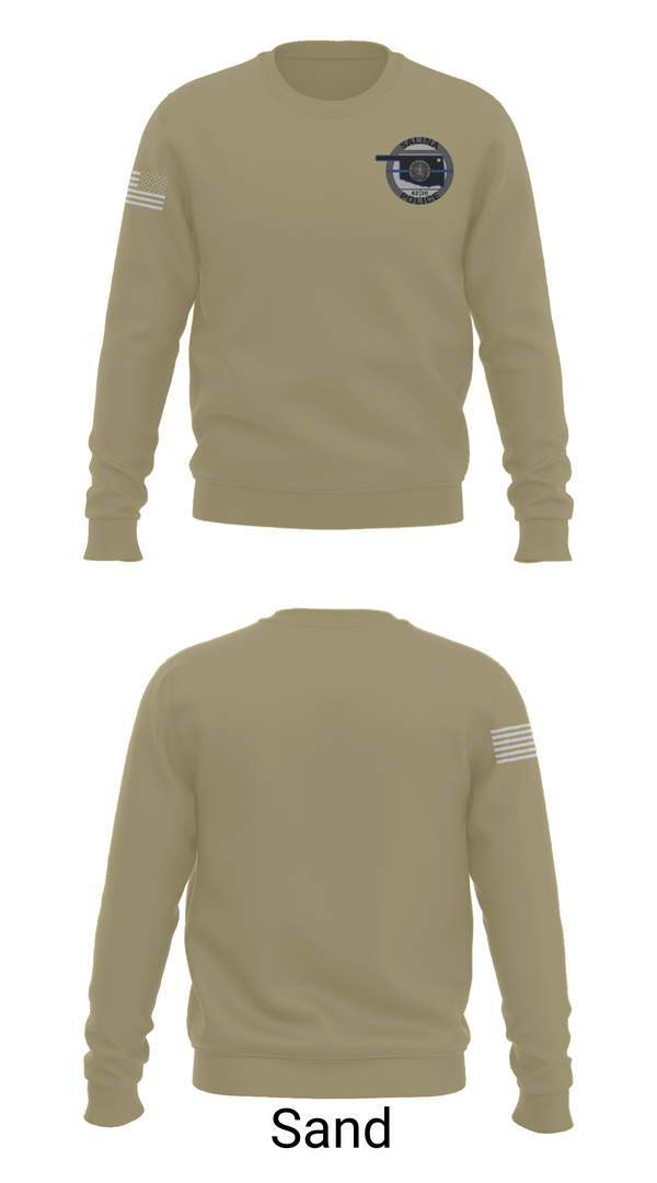 Crew Neck Sweatshirt, Salina Police Department, Police, Teamtime, Team time, sublimation, custom sports apparel, team uniforms, spirit wear, spiritwear, sports uniforms, custom shirts, team store, custom team store, fundraiser sports, apparel fundraiser