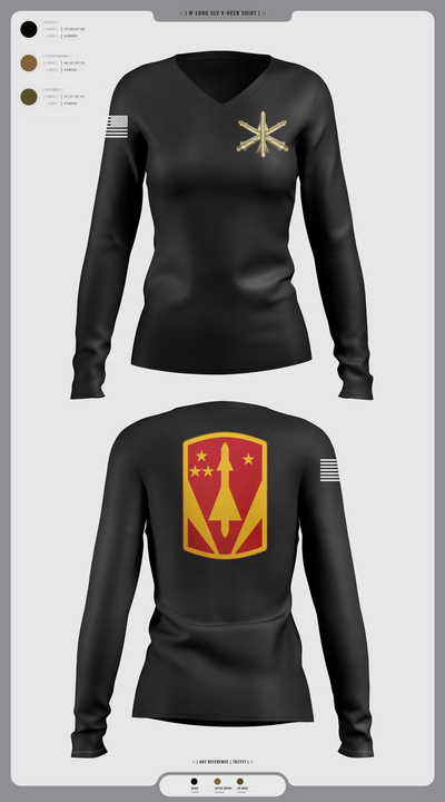 4-3 ADA 55902585 Women's Long Sleeve V-neck Shirt -1 1