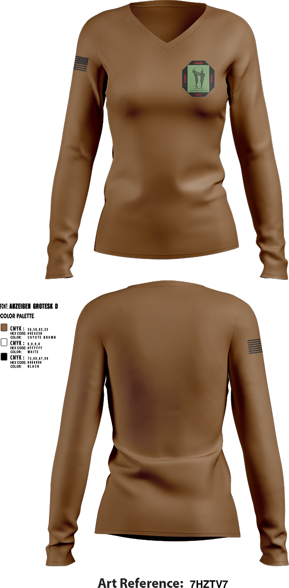 Womens Long Sleeve Vneck Shirt, Keep It Real Self Defense, , Teamtime, Team time, sublimation, custom sports apparel, team uniforms, spirit wear, spiritwear, sports uniforms, custom shirts, team store, custom team store, fundraiser sports, apparel fundraiser
