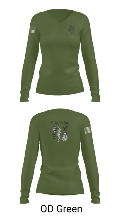 Ceremonial Platoon 73521546 Women's Long Sleeve V-neck Shirt - 57