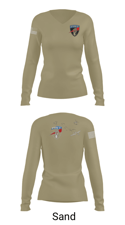 3-172 FiST 6765591 Women's Long Sleeve V-neck Shirt - 97