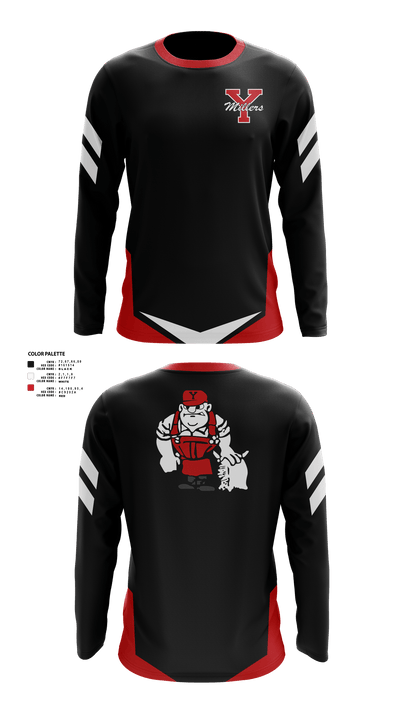 Yukon High School Golf 59897349 Long Sleeve Performance Shirt - 40