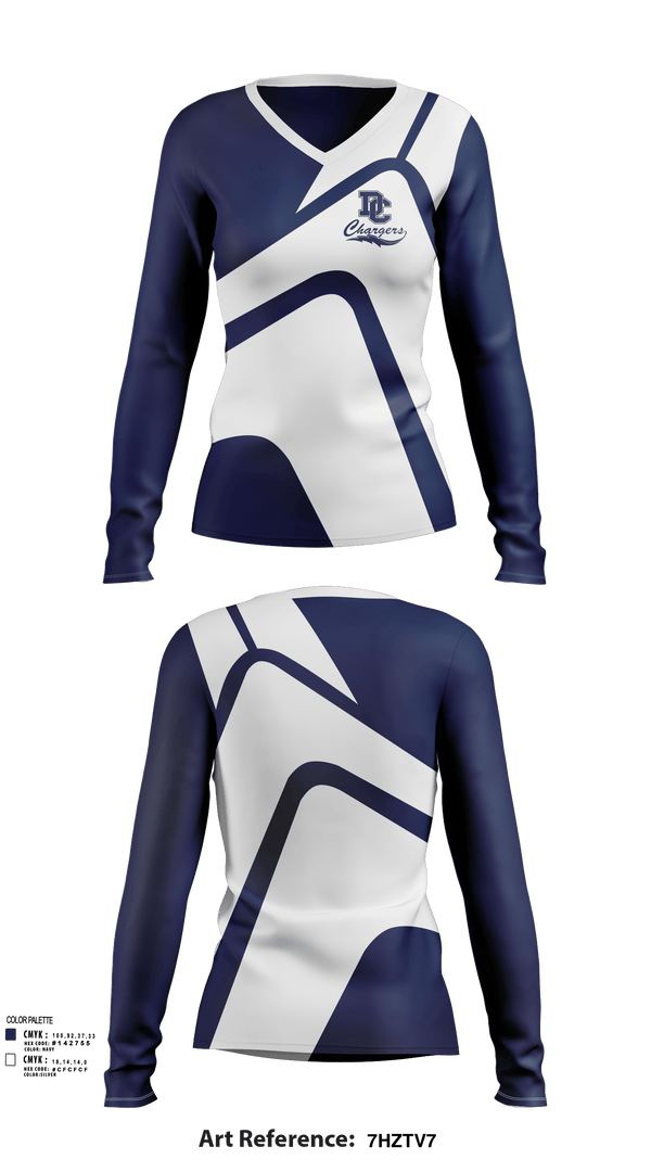 Womens Long Sleeve Vneck Shirt, Dassel-Cokato Middle School, Spirit Store, Teamtime, Team time, sublimation, custom sports apparel, team uniforms, spirit wear, spiritwear, sports uniforms, custom shirts, team store, custom team store, fundraiser sports, apparel fundraiser