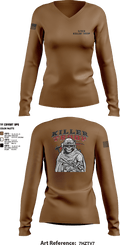3/2CR Killer Troop 6220684 Women's Long Sleeve V-neck Shirt - 6